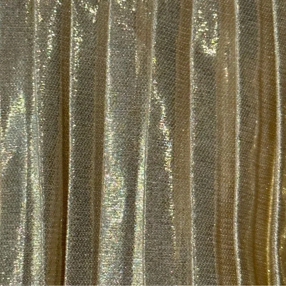 Abercrombie & Fitch Gold Champagne Pleated Swing Tank Top Sz. Small - Picture 3 of 9